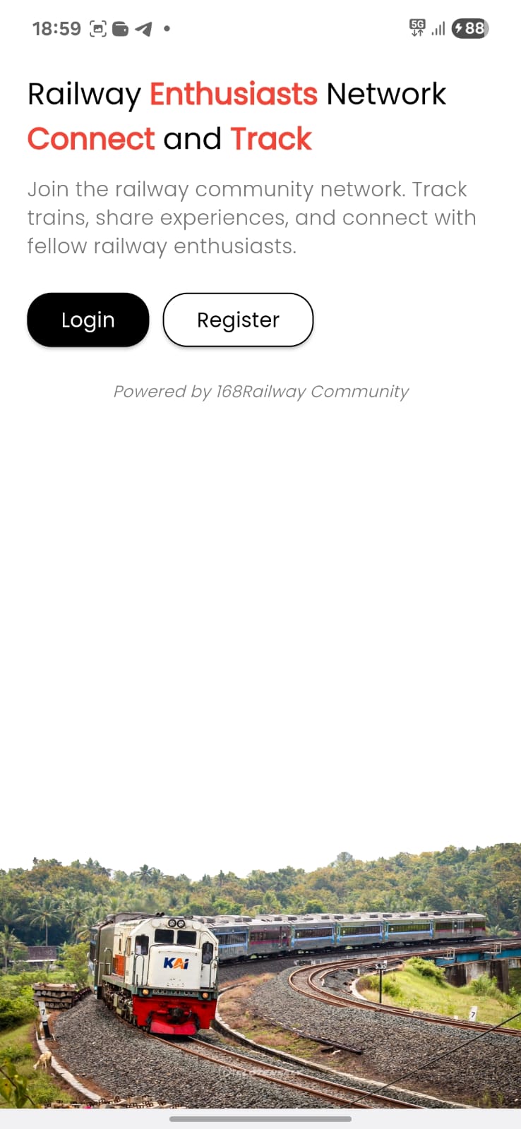 168Railway Mobile App Screenshot